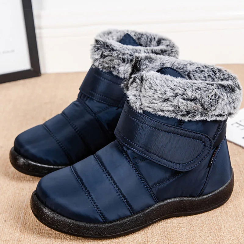 HAJINK Women's Fur-Lined Ankle Snow Boots | Winter Flat Boots Women's Snow Boots Axl