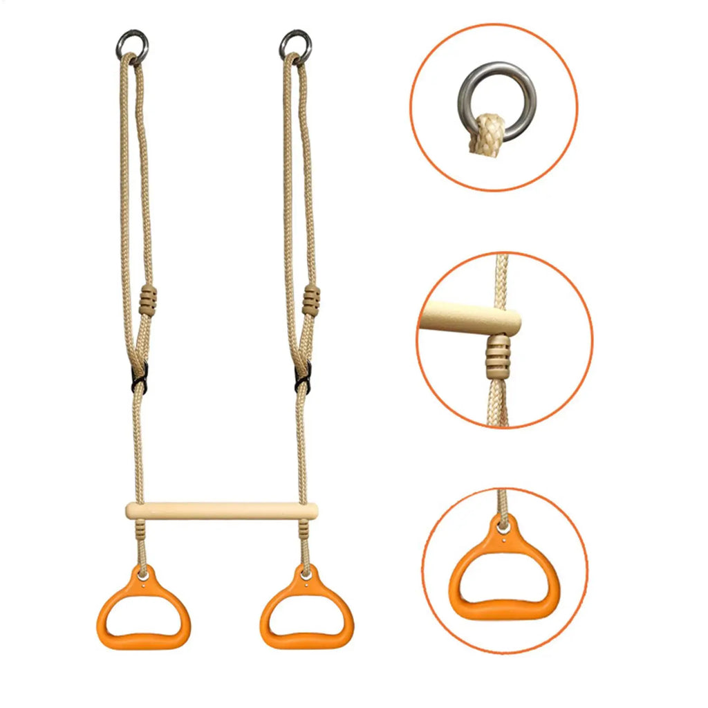Ergonomic Monkey Bar Trapeze Swing for Kids & Adults Trapeze Swing Bar Axl