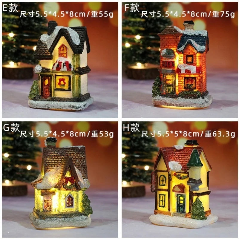 Christmas Resin Miniature House Ornament | Micro Landscape Decor Christmas Ornament Axl