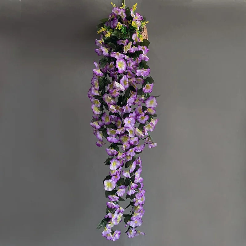 Silk Morning Glory Artificial Wall Hanging Flower Bouquet 85cm Artificial Flower Bouquet Axl 04