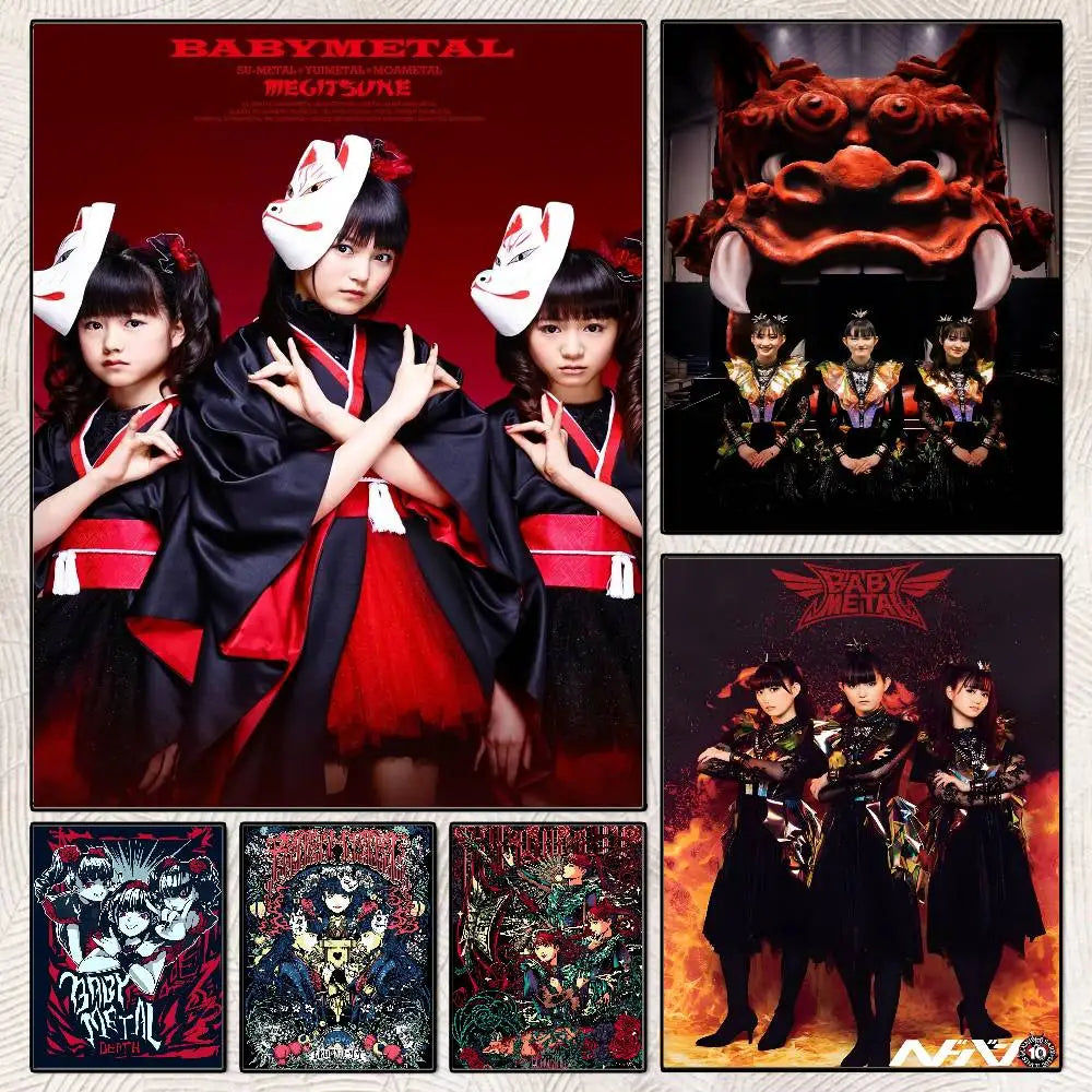 Babymetal Pop Group HD Wall Poster – Self-Adhesive Waterproof Wall Poster Axl