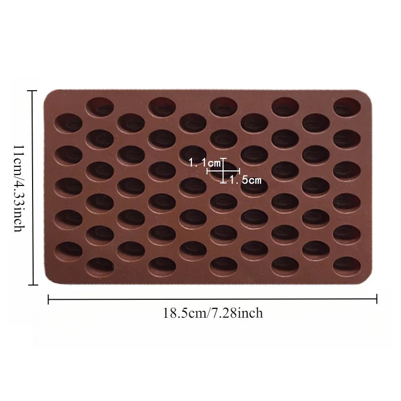 Mini Coffee Bean Silicone Mould – Chocolate, Ice & Baking DIY Silicone Baking Mould Axl 1pc