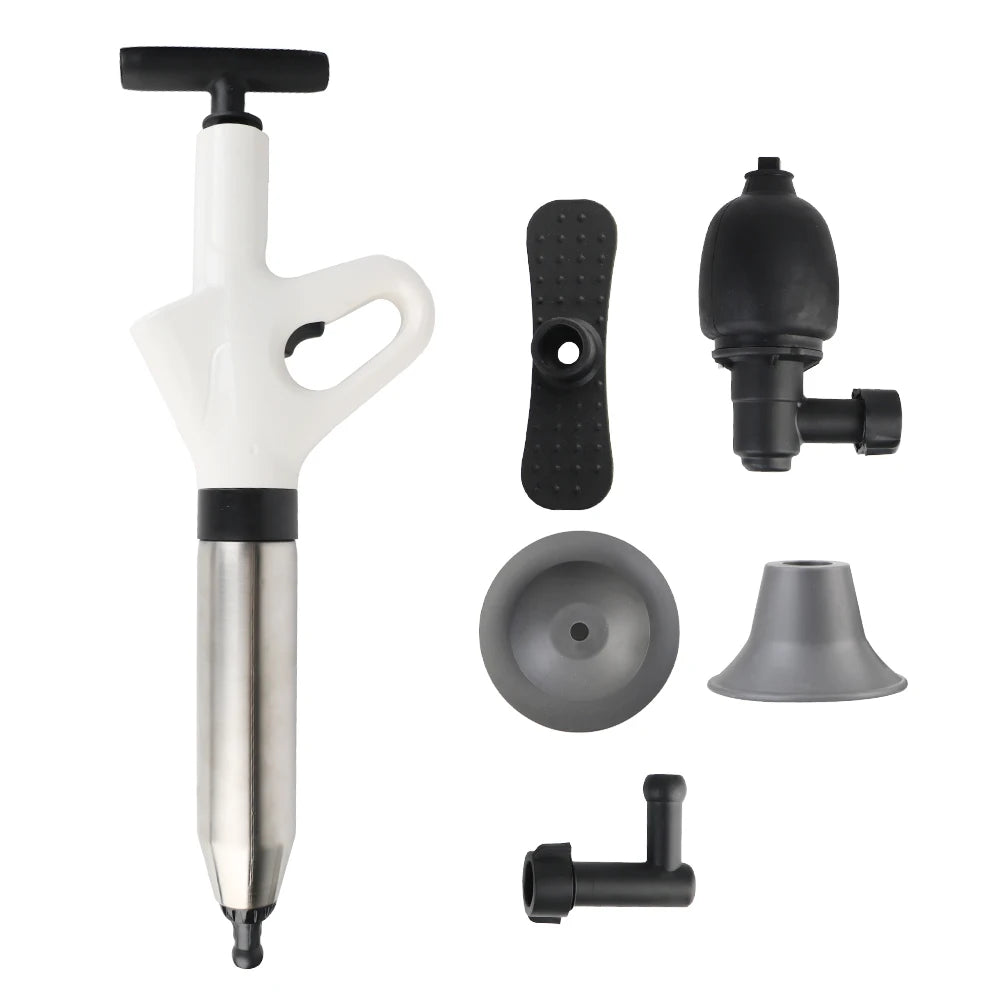 High-Pressure Air Drain Blaster – Toilet & Pipe Clog Remover Air Drain Blaster Axl B White