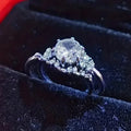 Huitan 2-Piece Cubic Zirconia Bridal Ring Set for Women Bridal Ring Set Axl T0642 10