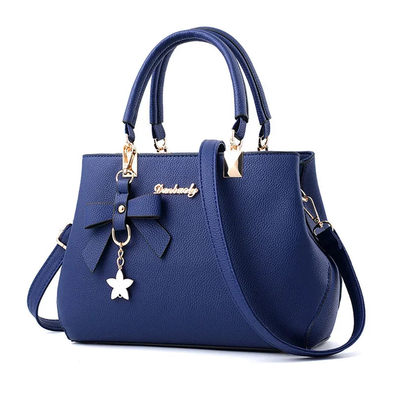 Women's Floral Bowknot Crossbody Shoulder Bag – 6 Colors PU Crossbody Shoulder Bag Axl Blue