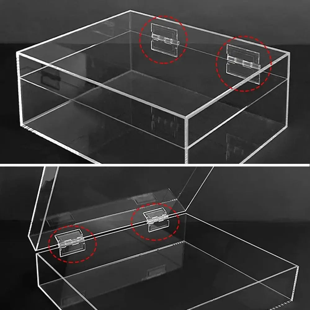 Clear Acrylic Folding Hinges 270° | 10 Pcs DIY Cabinet Hardware Acrylic Folding Hinges Axl