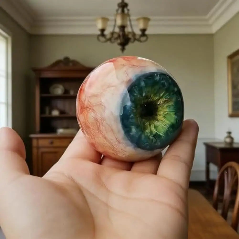 Realistic Resin Eyeball Ornament with Stand | Gothic Halloween Decor Halloween Ornament Axl