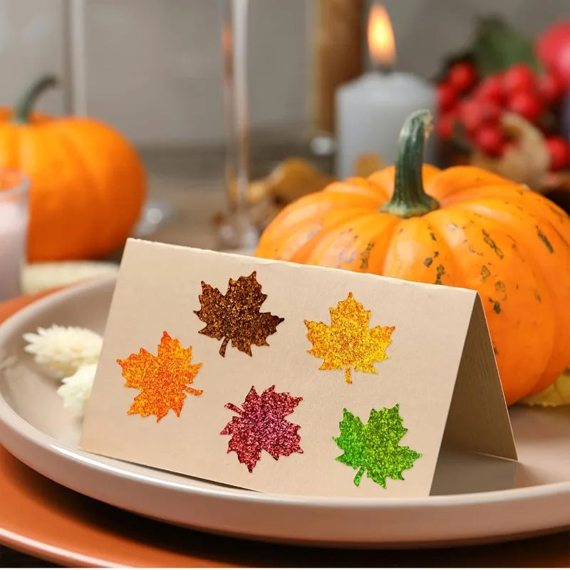 500 Maple Leaf Window Stickers – Reusable Autumn Decor Window Stickers Axl