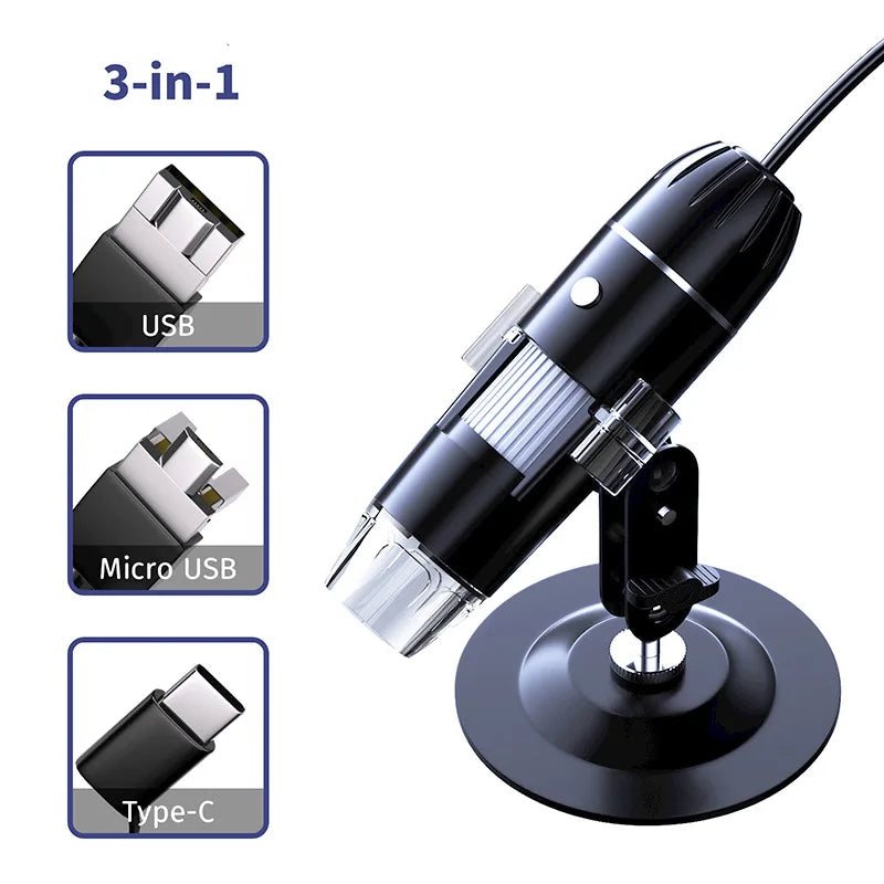 Wireless Digital Microscope 1600X – USB WiFi PCB Inspection Camera Digital Microscope Axl