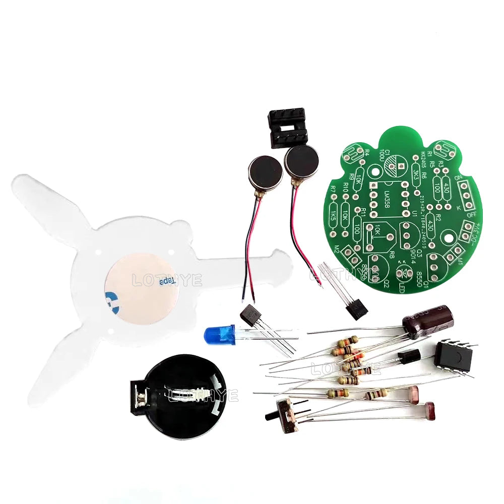 Photosensitive Firefly Robot DIY Kit – Soldering Circuit Board DIY Robot Kit Axl Green Board