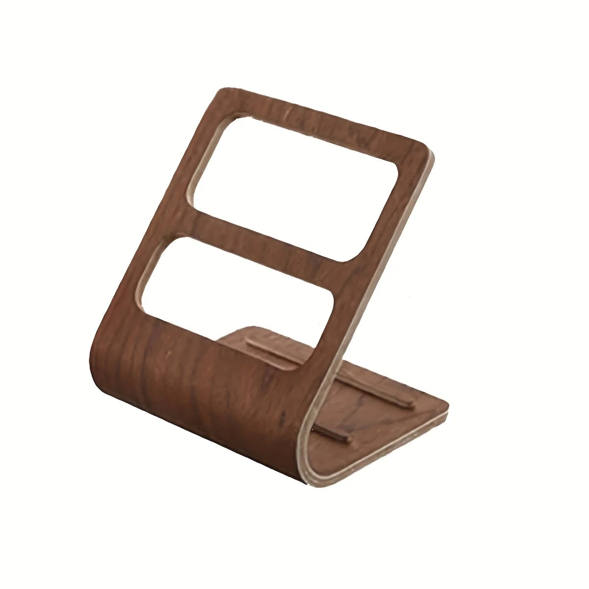 Wooden Remote Control Holder – 2-Slot No-Assembly Desk Caddy Desktop Remote Organizer Axl Walnut Color