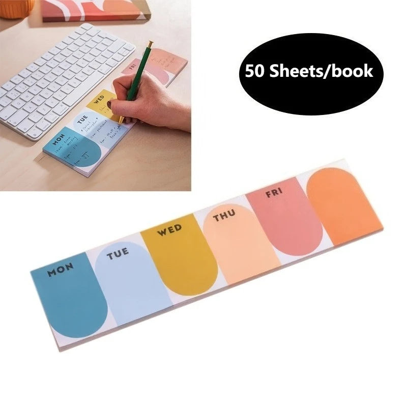 Rainbow Weekly Tear-Off Planner Pad – 1 or 3 Pack Organizer Weekly Planner Pad Axl