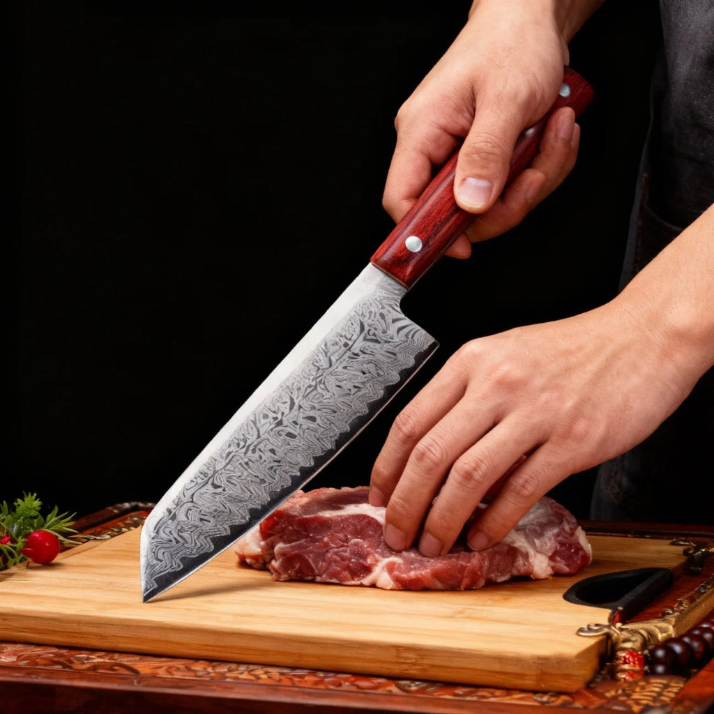 Japanese Chef's Knife – Sharp Stainless Steel & Wood Handle Chef's Kitchen Knife Axl