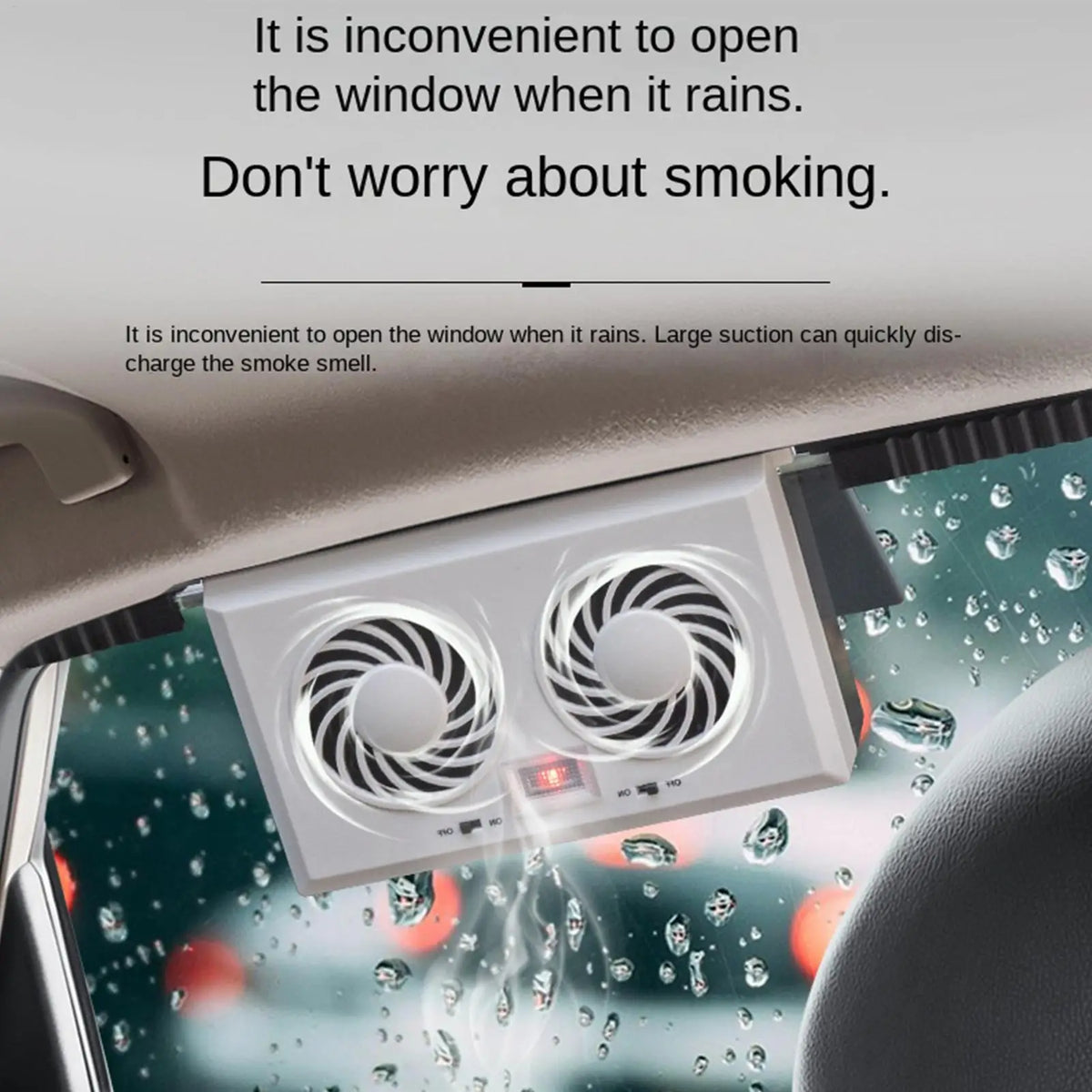 Solar Powered Car Window Fan – Dual-Head Cooling Ventilator Solar Car Fan Axl