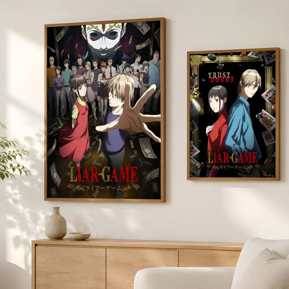 Liar Game Poster Self-Stick HD PVC Waterproof Wall Art Decor Wall Art Poster Axl