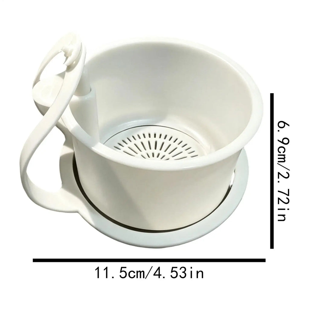 Sink Food Catcher Basket – Adjustable Push-to-Pour Drain Strainer Sink Drain Strainer Axl