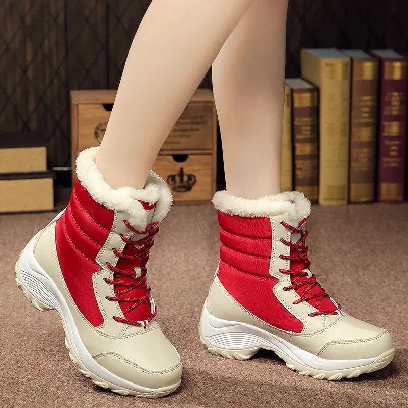 Women's Waterproof Plush Wedge Ankle Snow Boots – Winter 2025 Winter Ankle Boots Axl