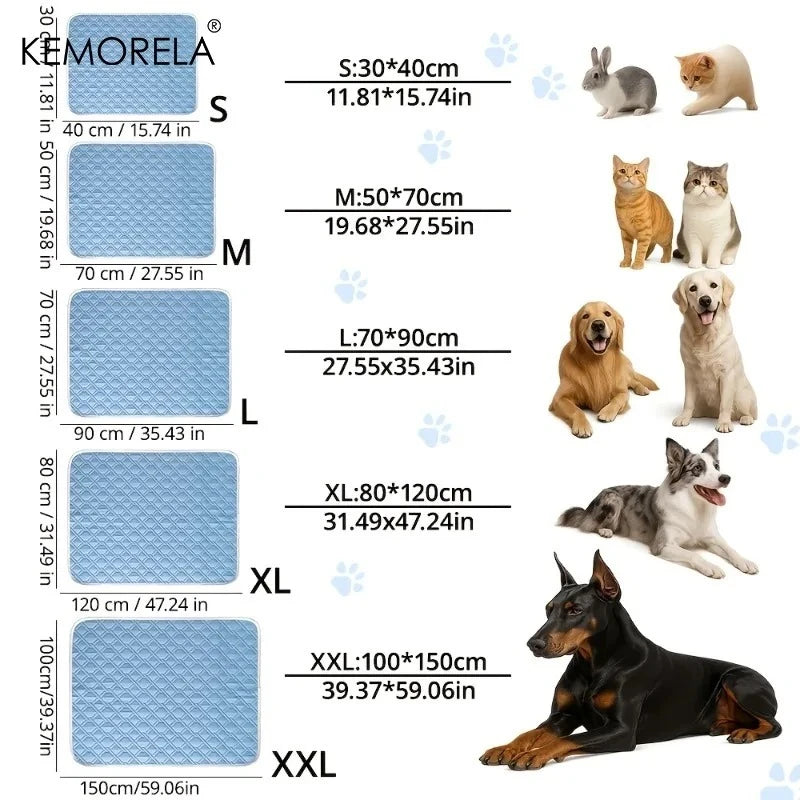 KEMORELA 2-Pack Dog Cooling Mat – Washable Pet Bed All Sizes Dog Cooling Mat Axl