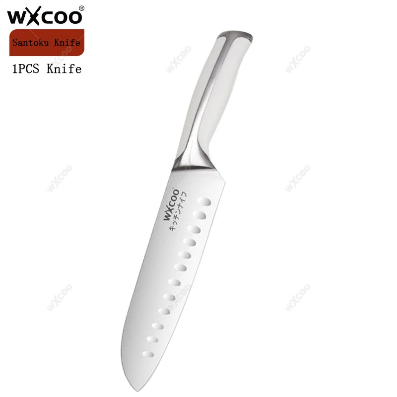 Stainless Steel Kitchen Knife Set – Santoku, Cleaver & Chef Kitchen Knife Set Axl Santoku Knife
