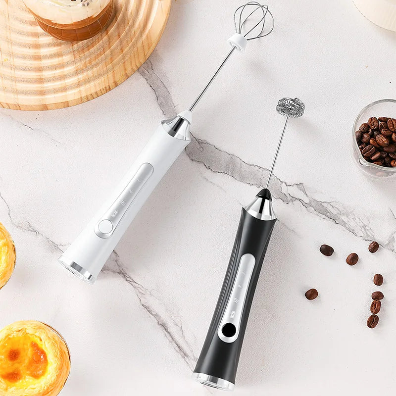 2-in-1 Rechargeable Electric Milk Frother & Baking Mixer Electric Milk Frother Axl