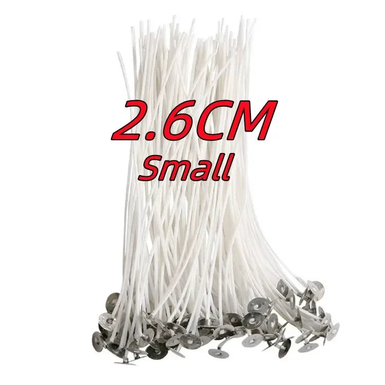 100pc Pure Cotton Candle Wicks – DIY Tealight & Floating Candles Candle Making Wicks Axl 2.6CM