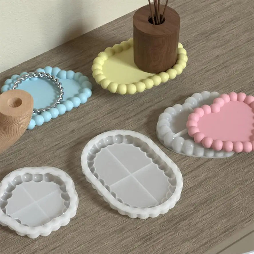 Geometric Bubble Silicone Mold – DIY Coaster & Tray Casting Kit Silicone Casting Mold Axl