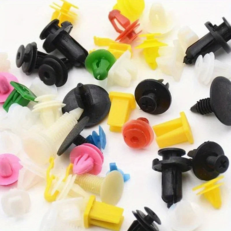 100Pcs Car Plastic Rivet Clips – Mixed Bumper Panel Retainers Auto Body Clips Axl