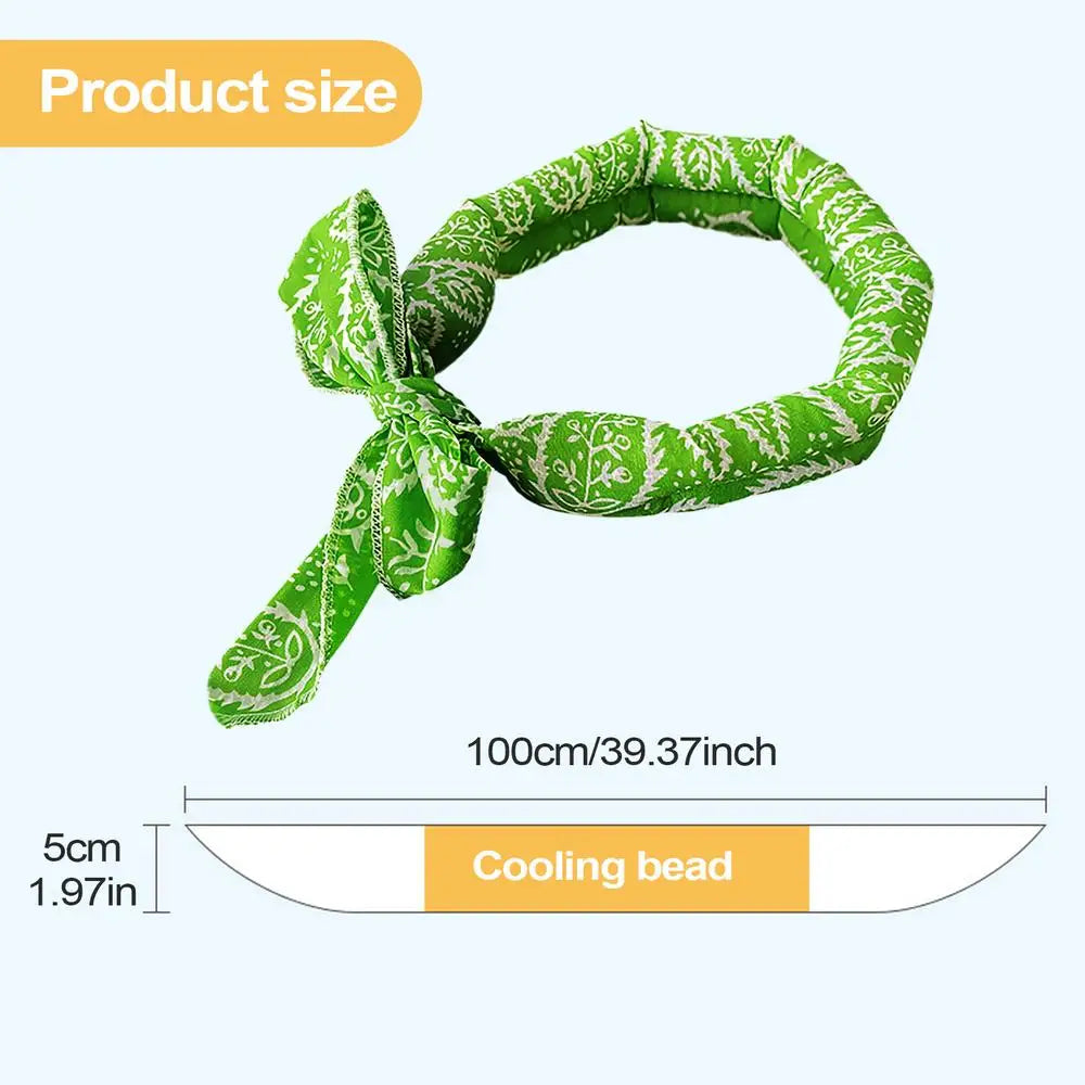 Pet Cooling Bandana Scarf – Ice Collar for Dogs & Cats Pet Cooling Bandana Axl Green