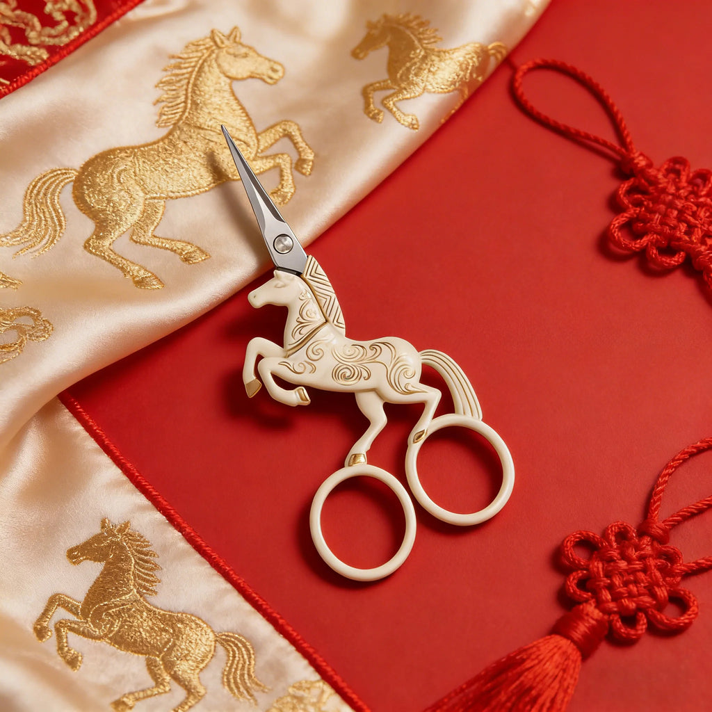 Horse Shape Sewing Scissors – Stainless Steel Thread Cutter Sewing Scissors Axl Scissors-White