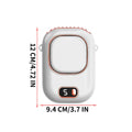 Bladeless Waist Clip Fan – 5-Speed USB Rechargeable Personal Fan Personal Clip Fan Axl White