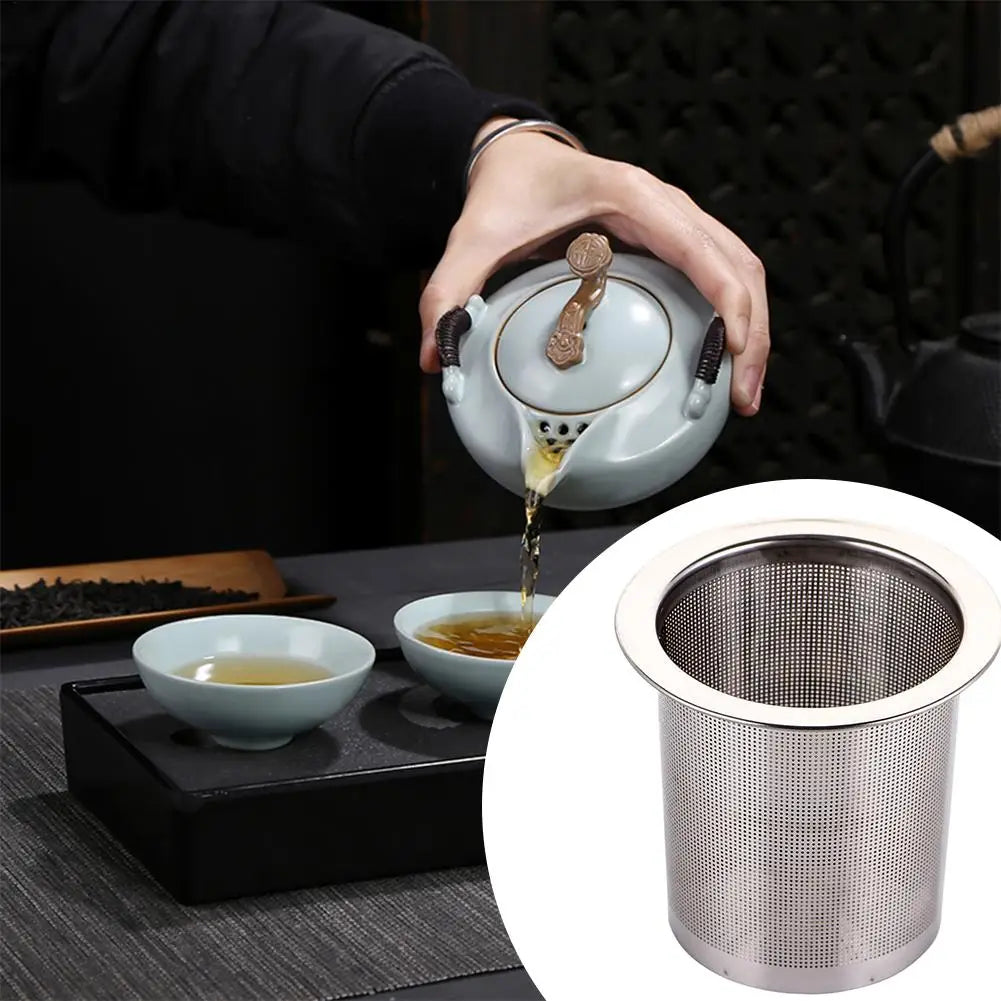 Stainless Steel Loose Tea Infuser & Strainer – Fine Mesh Tea Infuser Strainer Axl