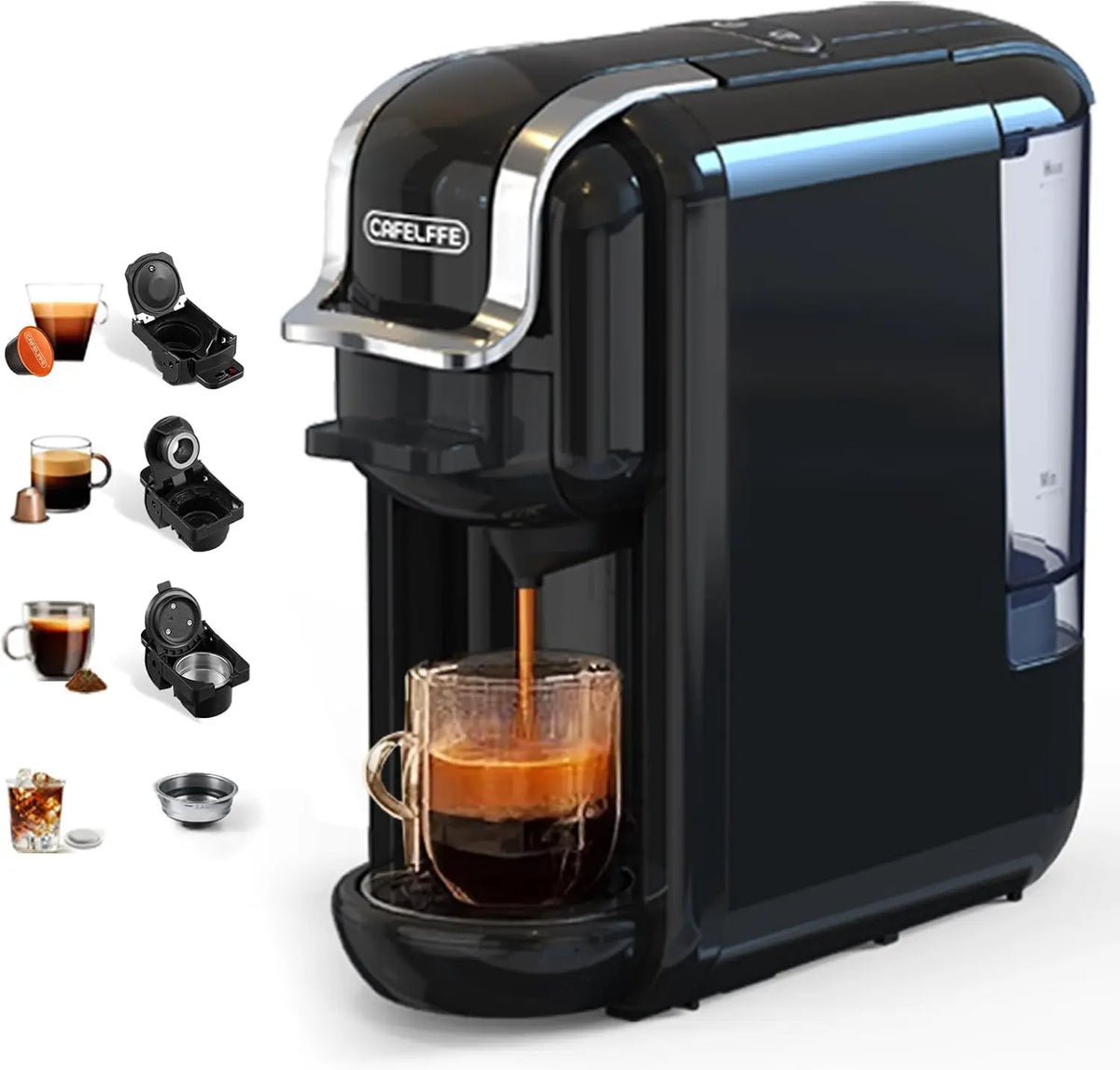 Cafelffe 4-in-1 Capsule Espresso Machine | Hot & Cold Brew Capsule Espresso Machine Axl Black UK United Arab Emirates
