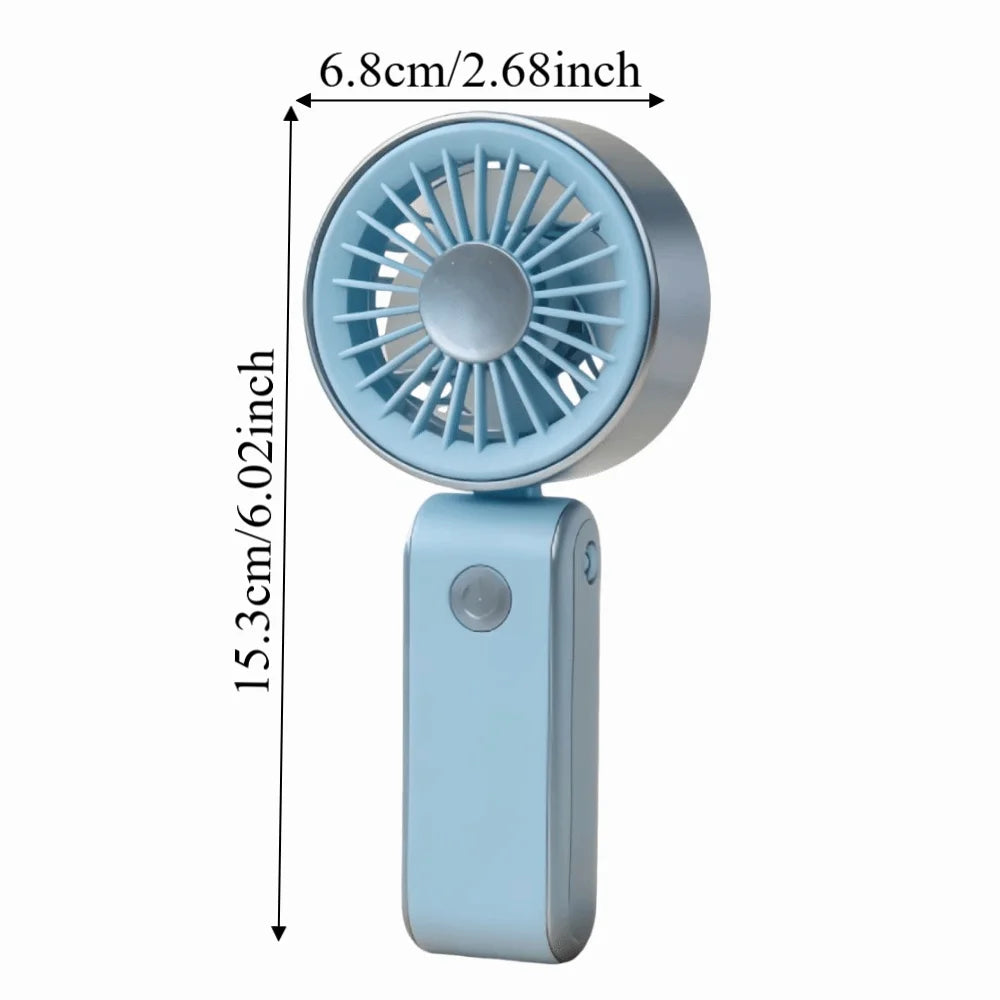 Foldable Mini Neck Fan – USB Rechargeable, 3 Speeds, Quiet Portable Mini Fan Axl