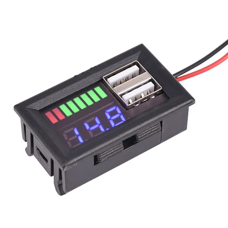 12V LED Digital Battery Voltmeter – Charge Level Indicator Battery Voltmeter Axl