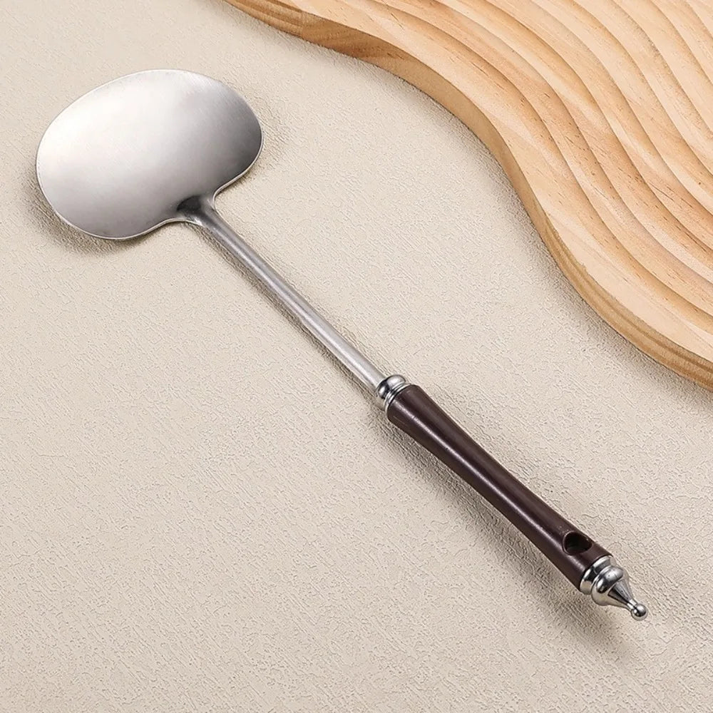Stainless Steel Wok Spatula with Long Wooden Handle Wok Spatula Axl