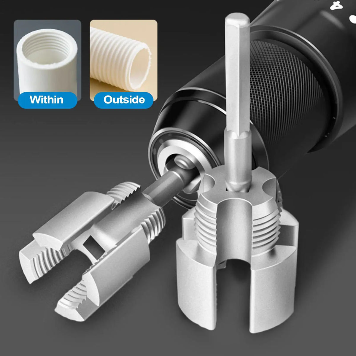 PVC Pipe Threader – Internal & External Tapping Tool for Drill Pipe Threading Tool Axl