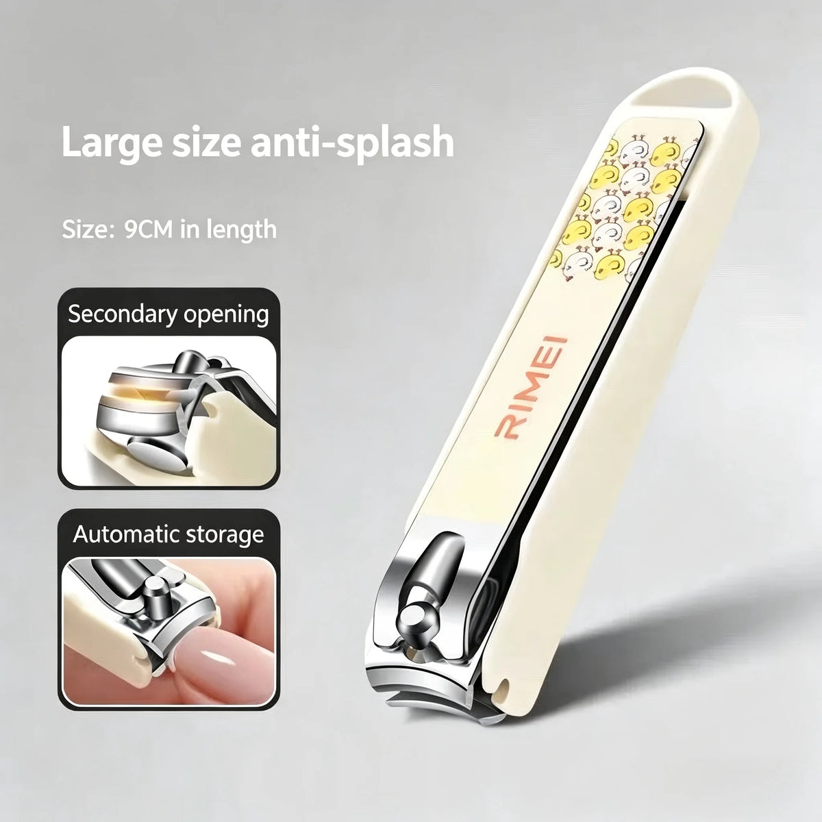 PLYS Splash-Proof Nail Clipper with Storage Box | Stainless Steel Nail Clipper Axl B
