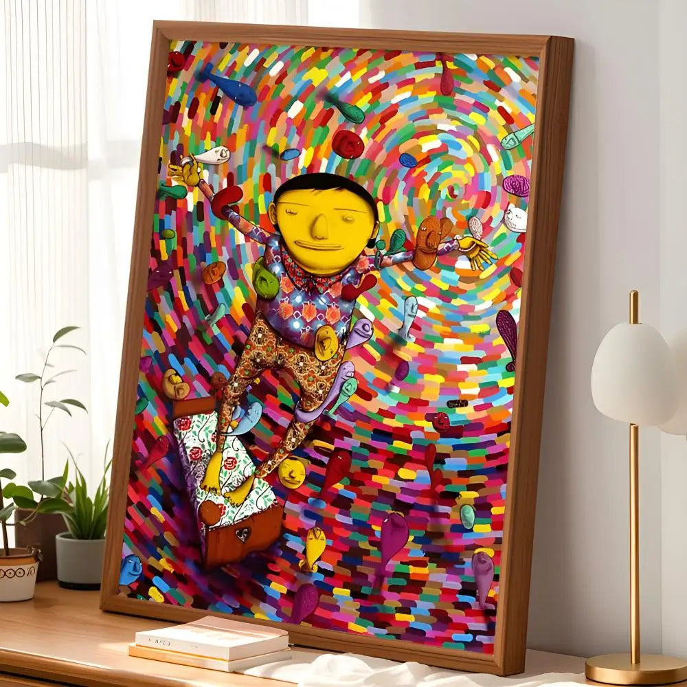 Os Gemeos Street Art Self-Stick PVC Wall Poster | HD Waterproof Wall Art Poster Axl