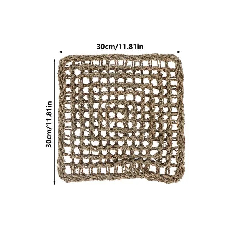 Reptile Hammock Grass Mat – Gecko & Lizard Swing Cushion Reptile Habitat Accessory Axl 30x30cm