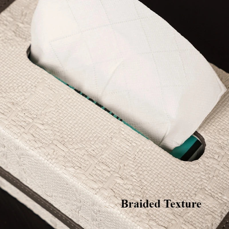 Nordic Leather Tissue Box – Modern Living Room Home Décor Leather Tissue Box Axl