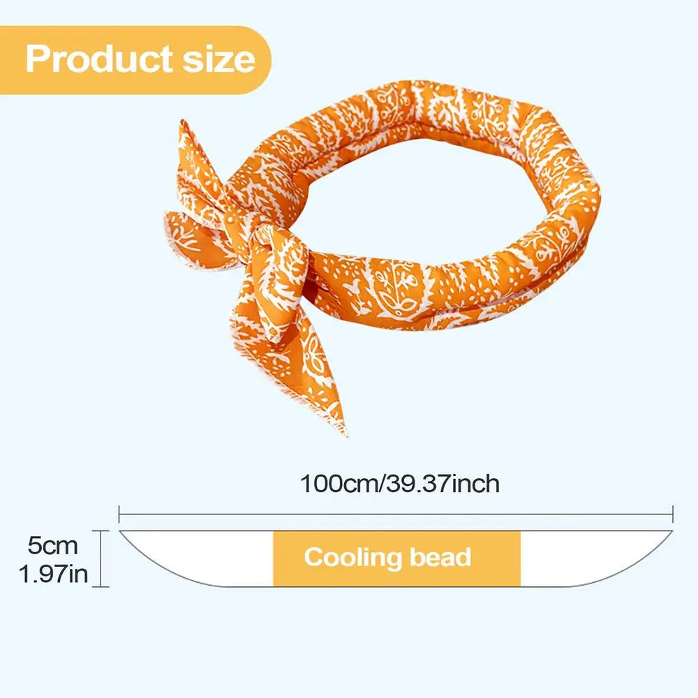 Pet Cooling Bandana Scarf – Ice Collar for Dogs & Cats Pet Cooling Bandana Axl Orange
