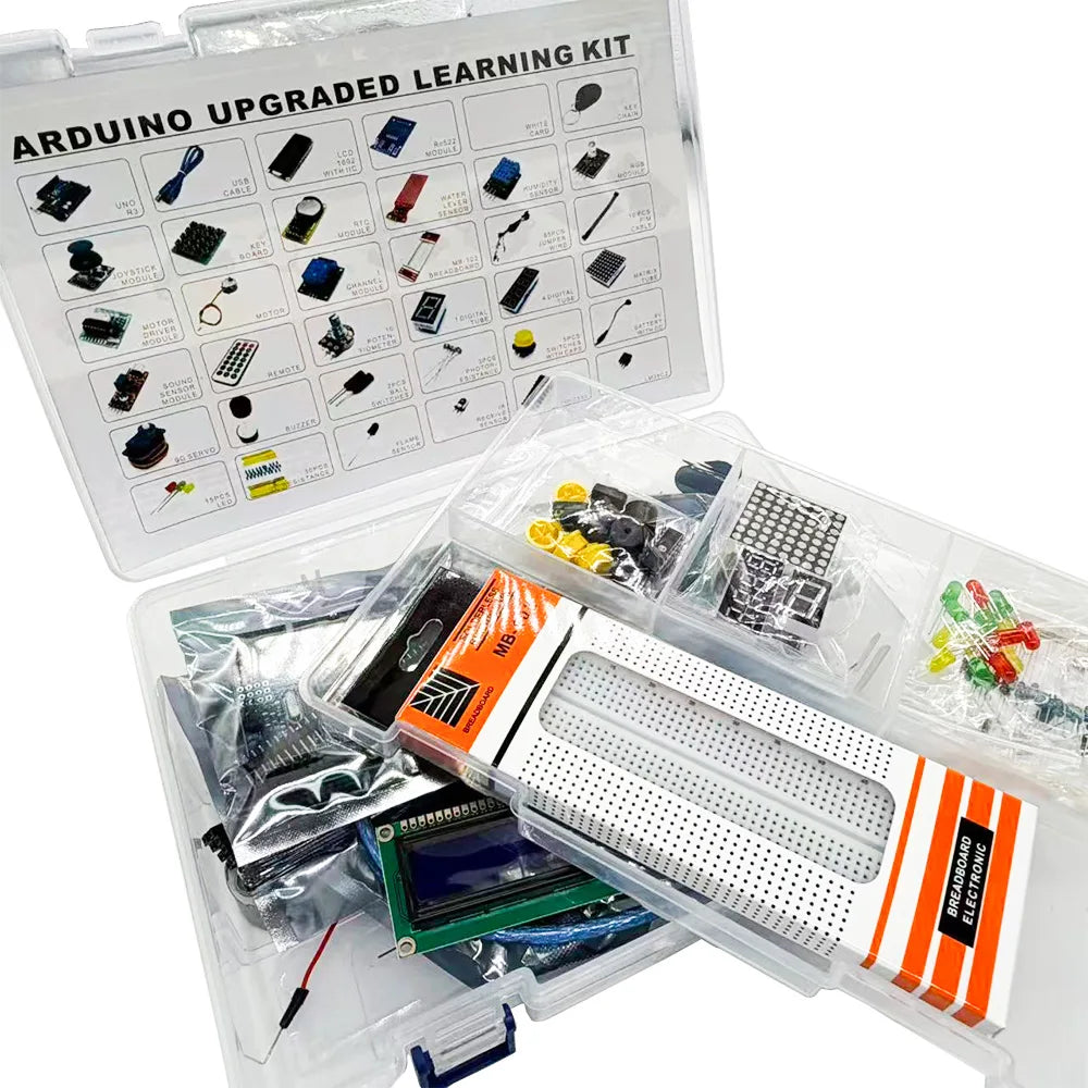 Arduino UNO R3 Starter Kit – 830 Breadboard, LCD & DHT11 Electronics Starter Kit Axl