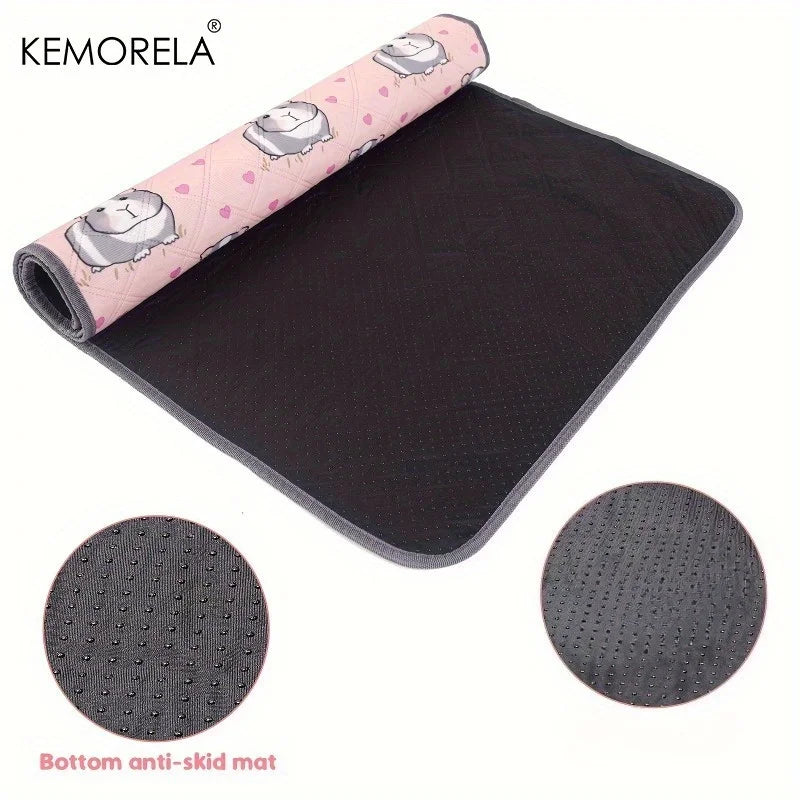 Washable Pet Pee Pads – Pink Hamster Print Non-Slip Mat 1/2 PCS Pet Pee Pad Mat Axl