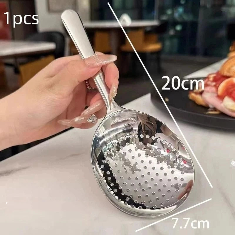 Stainless Steel Slotted Spoon Set | Heat-Resistant Kitchen Ladle Kitchen Serving Spoon Axl 1Pc A1