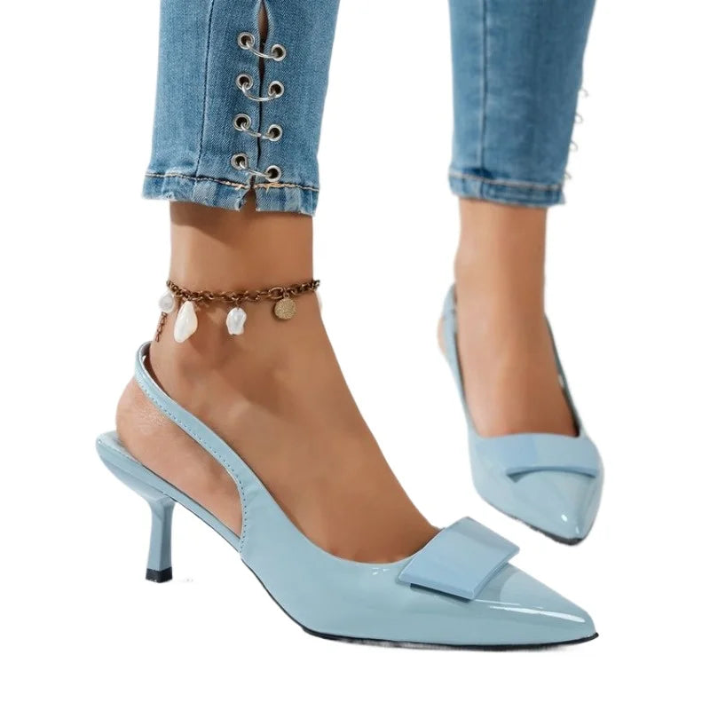 Blue Pointed-Toe High-Heel Sandals – Women's Dress Shoes High-Heel Sandals Axl