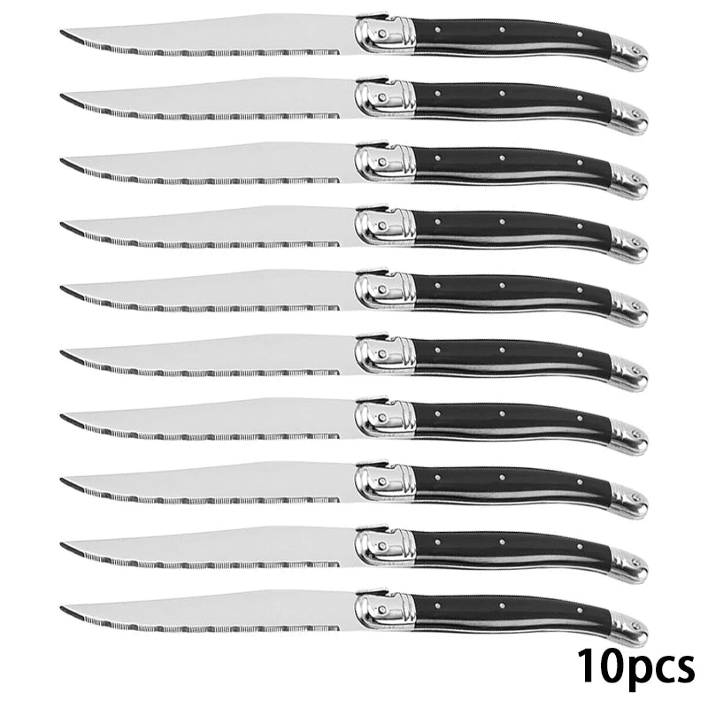 9" Laguiole Steak Knives Set – Serrated Stainless Steel 1–8 Pcs Steak Knife Set Axl 10 PCS China Mainland