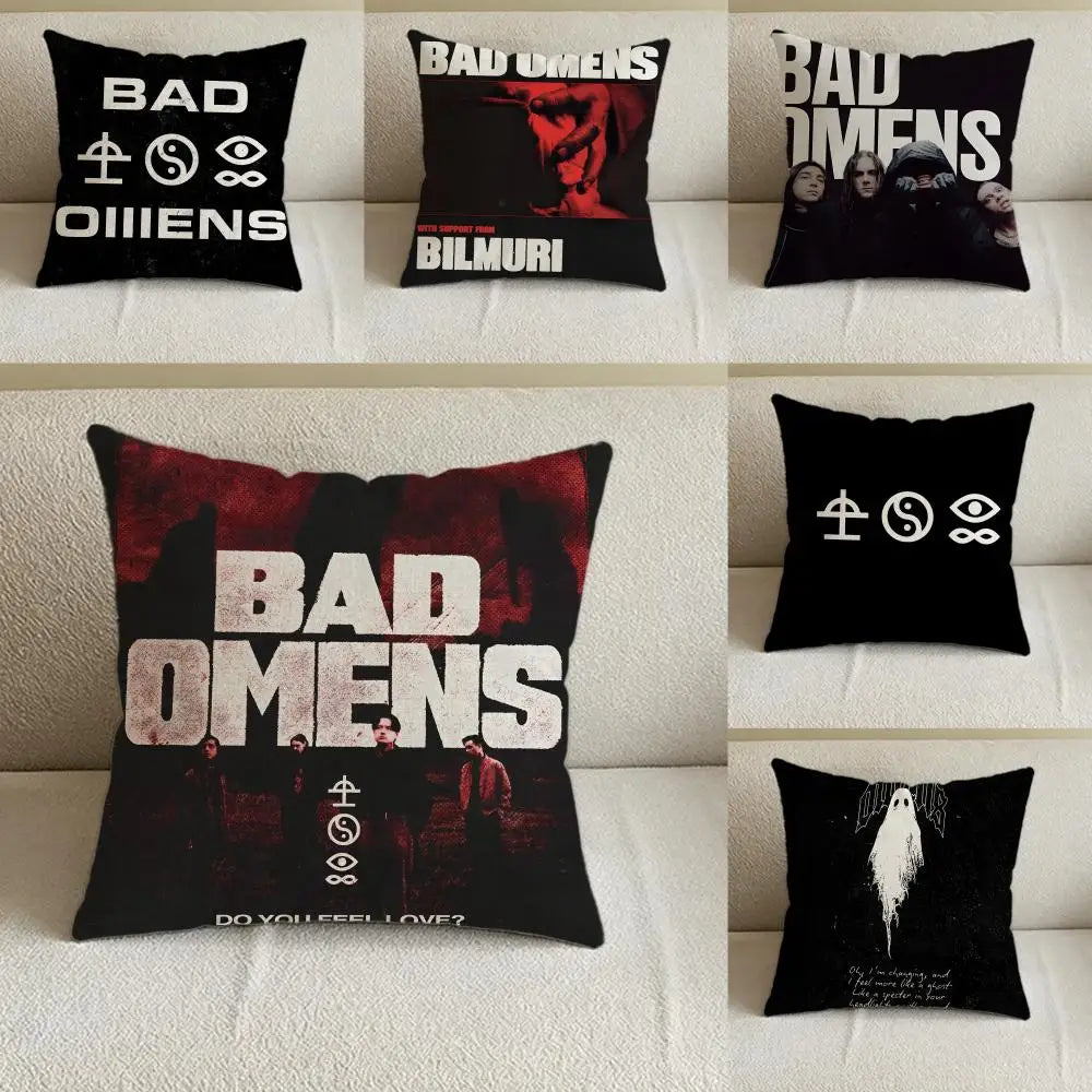 Bad Omens Linen Cushion Cover | Sofa, Bed & Chair Pillow Case Cushion Cover Axl