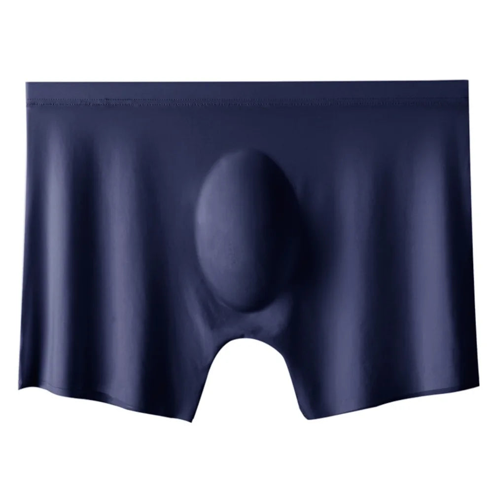 Men's Ice Silk Boxer Briefs – Seamless Breathable Quick-Dry Men's Boxer Briefs Axl Dark Blue XXS