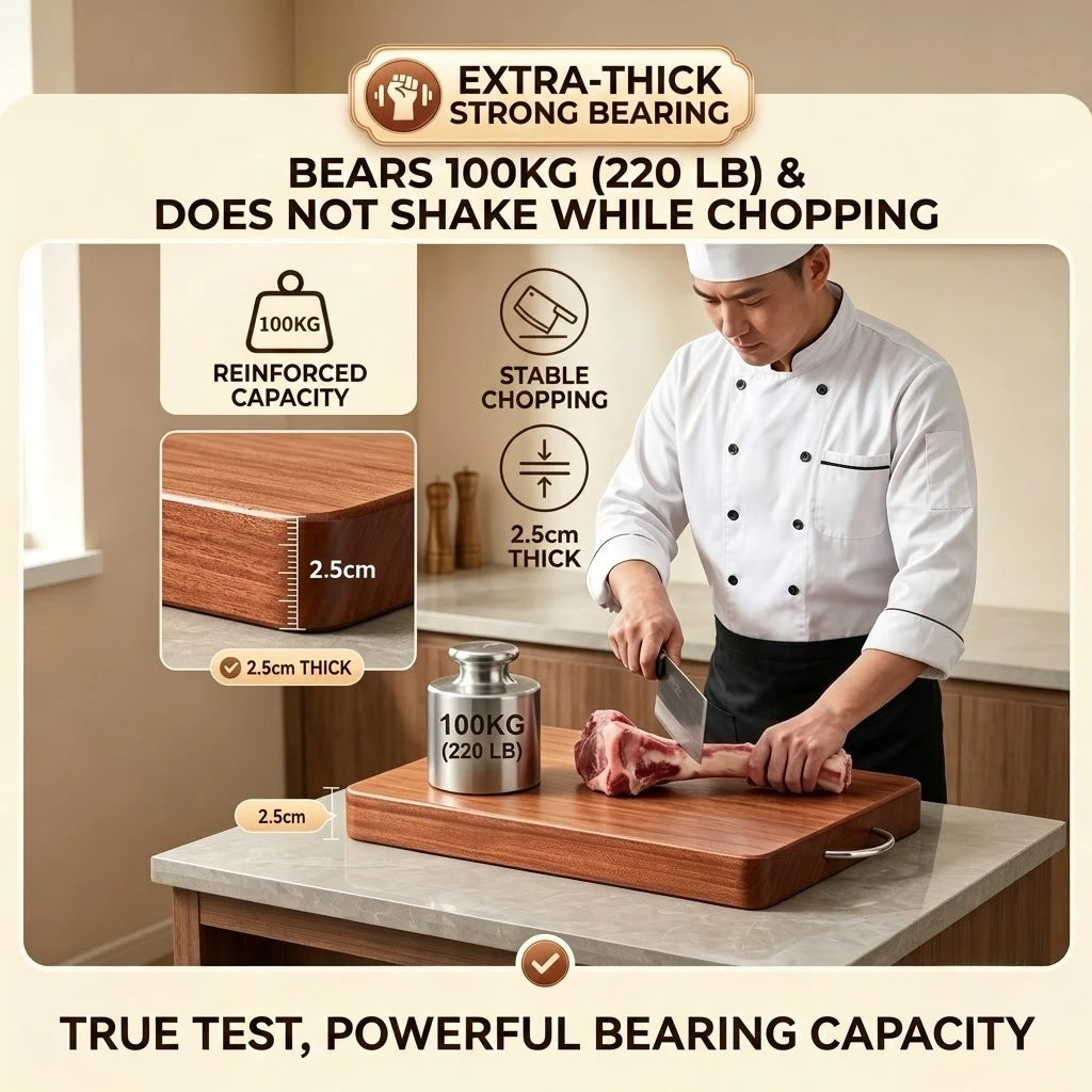 PLYS Ebony Wood Double-Sided Anti-Slip Cutting Board Wooden Cutting Board Axl