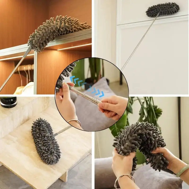 Extendable Fan Duster – Long Handle Chenille Cleaning Brush Telescopic Duster Axl